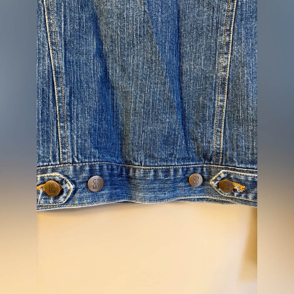 Bill Blass Classic Short Jean Denim Jacket Med - Picture 8 of 8